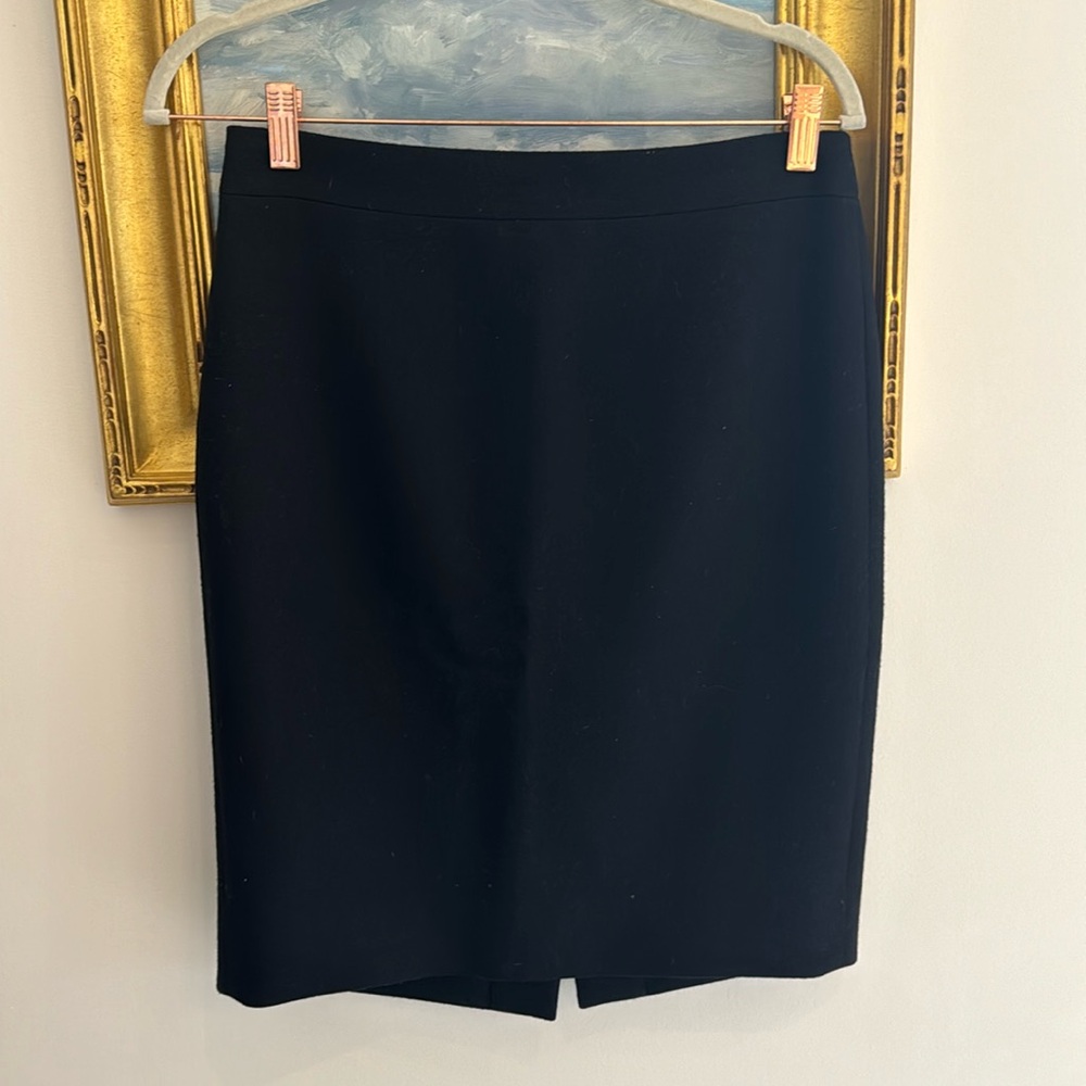 JCrew 4P black Wool Pencil Skirt